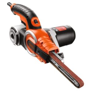 Slefuitor cu caneluri, Black & Decker, KA902EK-QS, 400W, accesorii, curea de 13 mm in carcasa, Multicolor