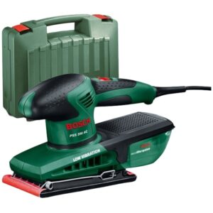 Slefuitor cu vibratii Bosch PSS 200 AC, 200 W, 24.000 OPM, 5.5 m/s² vibratie + microfiltru + foaie abraziva + valiza din plastic