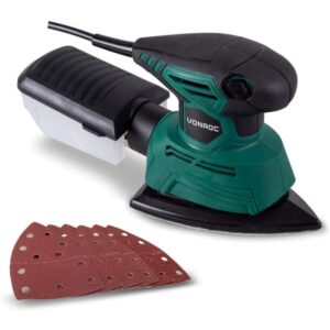 Slefuitor delta VONROC, PS501AC, 130W, cutie colectare praf, 6 hartii de slefuit