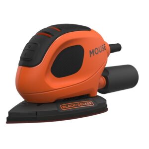 Slefuitor electric tip Mouse Black & Decker BEW230, 55 W, 11.000 oscilatii/min, 6 foi slefuit, 12.5 m/s² vibratie, maner ergonomic