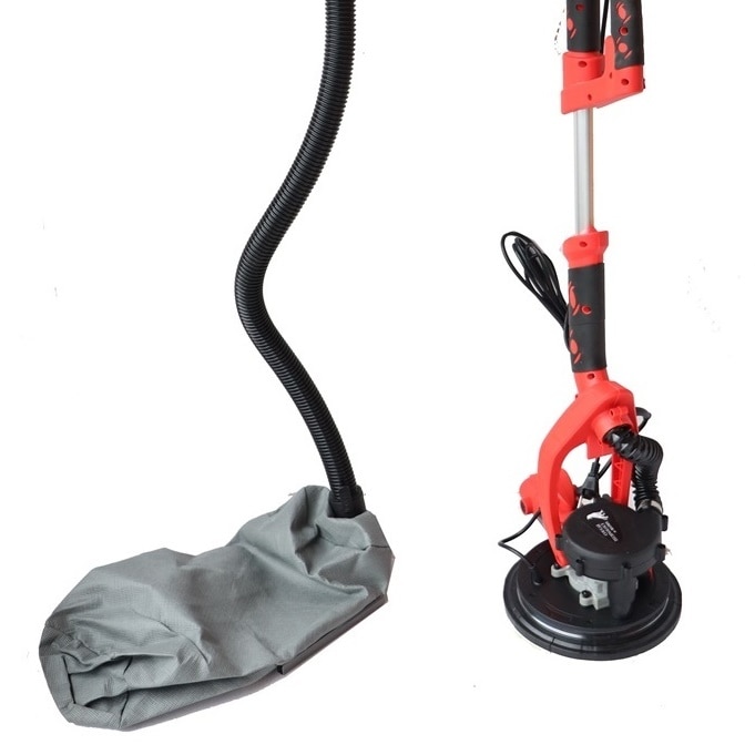 Slefuitor pentru pereti extensibil cu aspirator Matrix WS020-A, 800W, Ø225, led, turatie reglabila 550-1.900rpm, 6 discuri