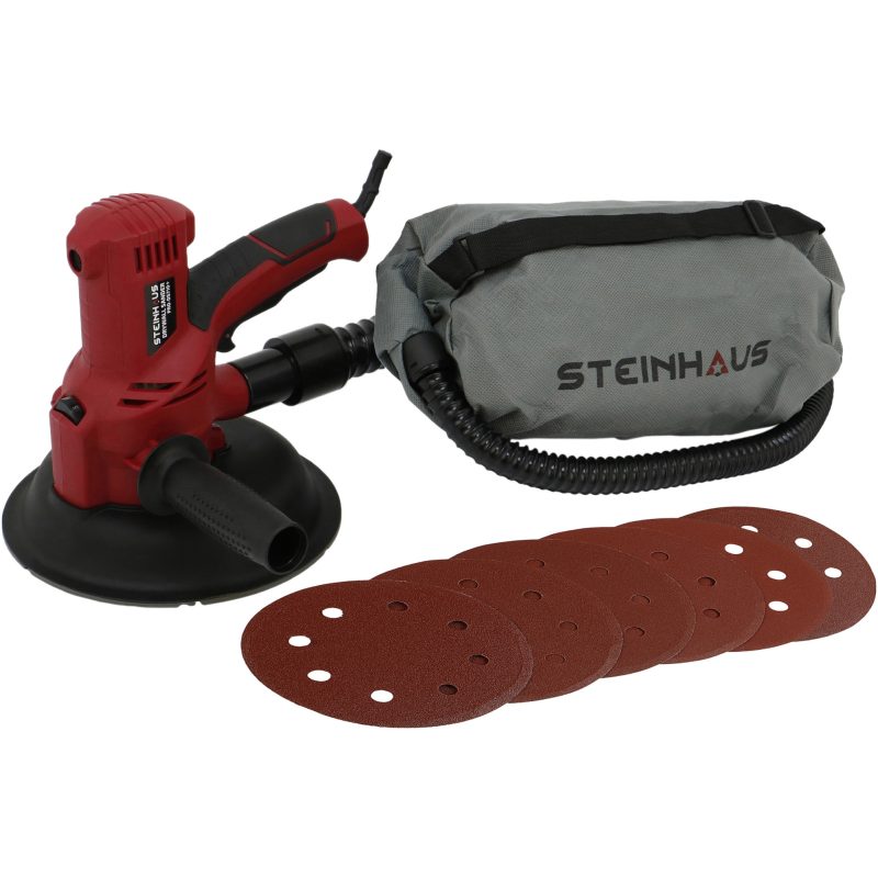 Slefuitor pentru pereti Steinhaus PRO-DS710+, 710W, 180mm, sac aspirator, 6 discuri de slefuire