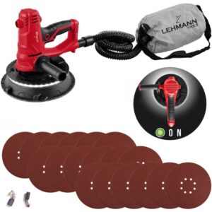 Slefuitor pereti si tavane, Lehmann Foster, sac de praf, 2800 RPM, LED, 1200W, 18 discuri incluse