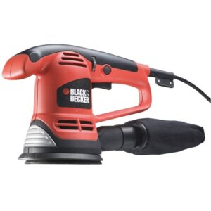 Slefuitor rotativ cu excentric Black & Decker KA191EK, 480W, 125mm, 4000-12000 RPM + kitbox si 3 foi abrazive