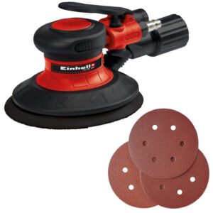 Slefuitor rotativ pneumatic pentru compresor Einhell TC-PE 150, 6.4 bar, 100 l/min, 150 mm diametru disc, 6 discuri abrazive
